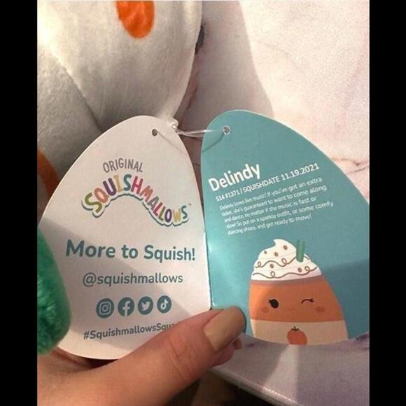 Squishmallows Original 14-Inch Delindy Orange Pumpkin Spice Latte - Large Plush - Picture 3 of 3